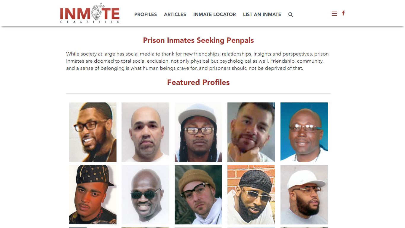 Prison Inmates Seeking Penpals | INMATE Classified Penpals in Prison